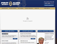 Tablet Screenshot of firstalarm.com